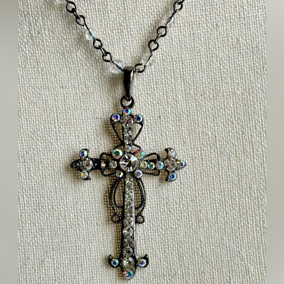 Jeweled Rhinestone Cross - Picture 7 of 7